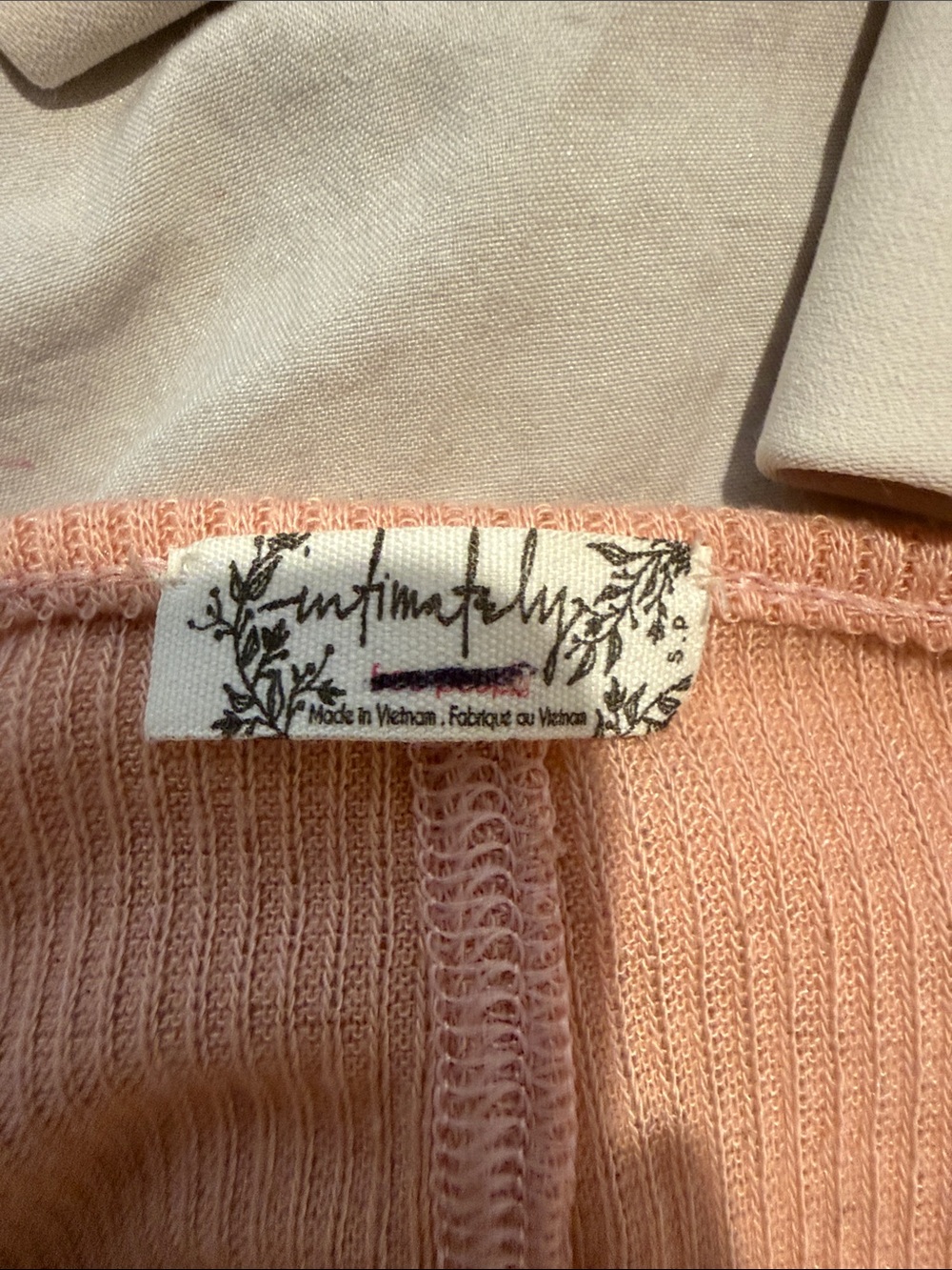 Women's Peach Ribbed Button-Front Top - Picture 2 of 2